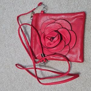 Red Flower purse